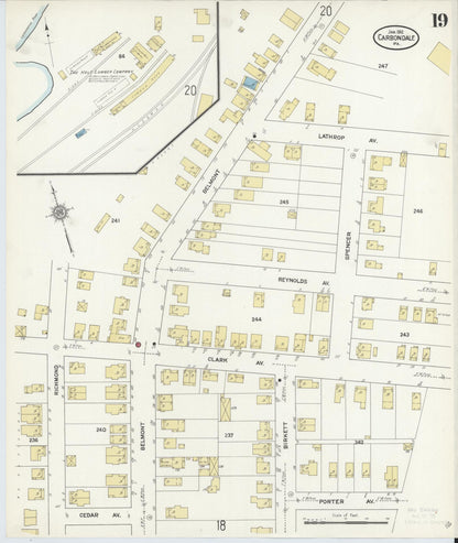Sanborn Fire Insurance Map from Carbondale, Lackawanna County, Pennsylvania (1912), Sheet #0019 - Complete Map Set gallery image, historic Sanborn map, vintage wall art, Pennsylvania Pennsylvania