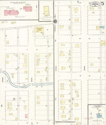 Sanborn Fire Insurance Map from Gooding, Gooding County, Idaho (1915), Sheet #0005 - Complete Map Set gallery image, historic Sanborn map, vintage wall art, Idaho Idaho