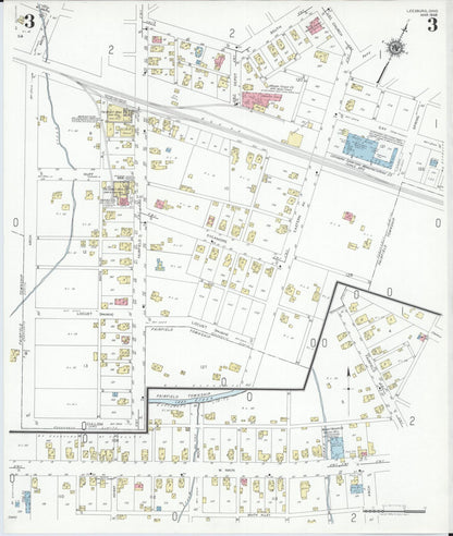 Sanborn Fire Insurance Map from Leesburg, Highland County, Ohio (1948), Sheet #0003 - Complete Map Set gallery image, historic Sanborn map, vintage wall art, Ohio Ohio