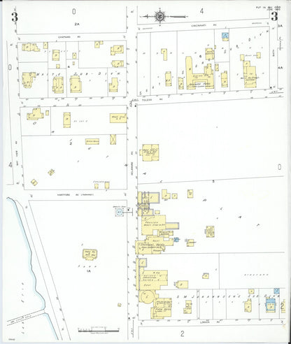 Sanborn Fire Insurance Map from Put-in-bay, Ottawa County, Ohio (1950), Sheet #0003 - Historic Sanborn Fire Insurance Map Print, vintage old map wall art, antique decor, genealogy gift, Ohio Ohio map