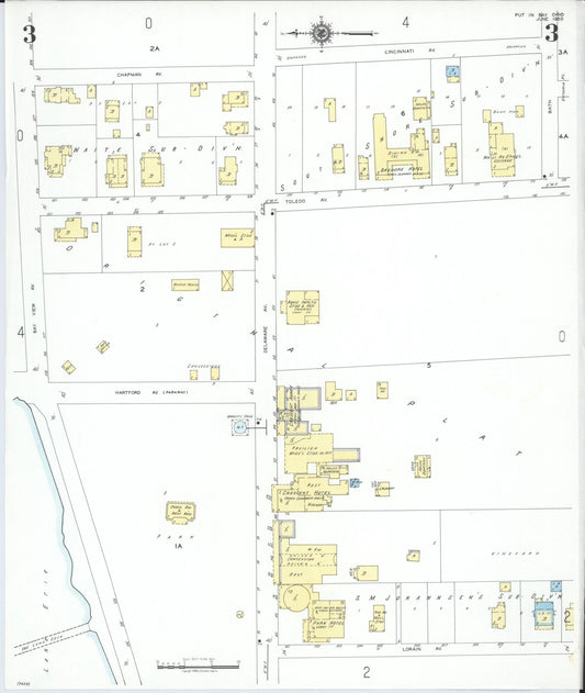 Sanborn Fire Insurance Map from Put-in-bay, Ottawa County, Ohio (1950), Sheet #0003 - Historic Sanborn Fire Insurance Map Print, vintage old map wall art, antique decor, genealogy gift, Ohio Ohio map