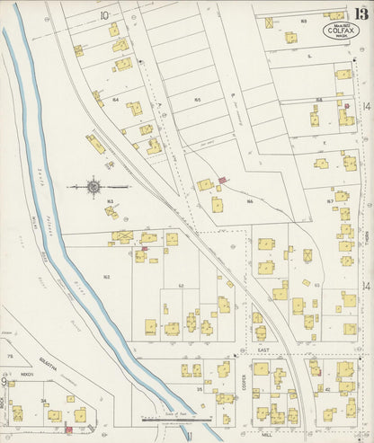 Sanborn Fire Insurance Map from Colfax, Whitman County, Washington (1922), Sheet #0013 - Complete Map Set gallery image, historic Sanborn map, vintage wall art, Washington Washington