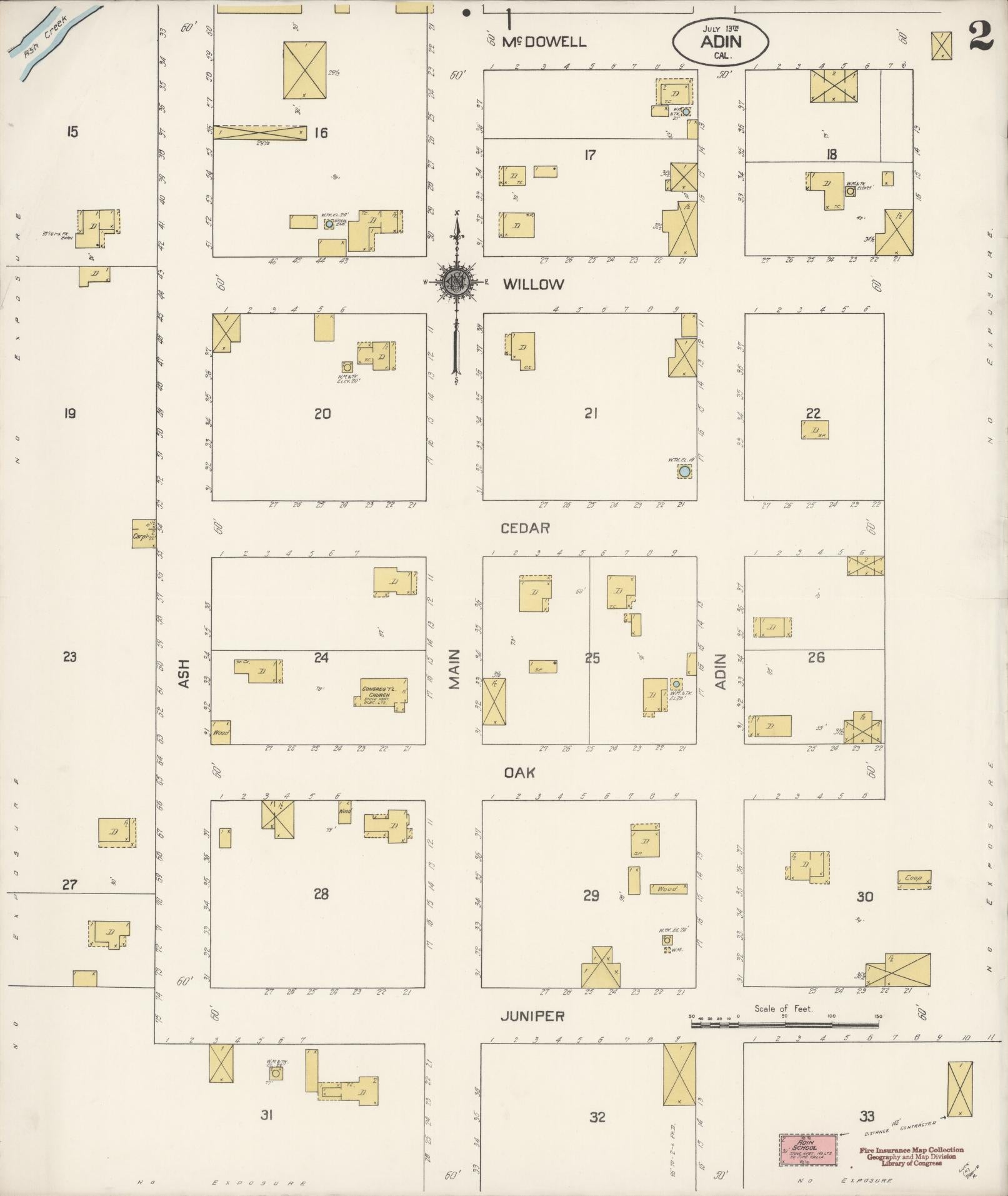 Sanborn Fire Insurance Map from Adin, Modoc County, California (1912), Sheet #0002 - Historic Sanborn Fire Insurance Map Print, vintage old map wall art, antique decor, genealogy gift, California California map
