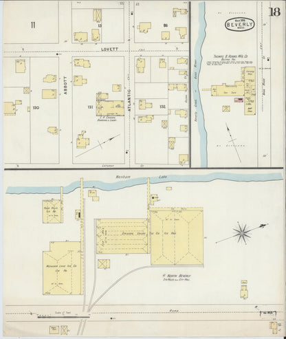 Sanborn Fire Insurance Map from Beverly, Essex County, Massachusetts (1896), Sheet #0018 - Complete Map Set gallery image, historic Sanborn map, vintage wall art, Massachusetts Massachusetts