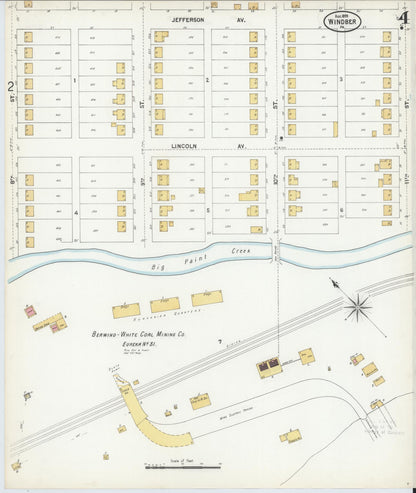 Sanborn Fire Insurance Map from Windber, Somerset County, Pennsylvania (1899), Sheet #0004 - Complete Map Set gallery image, historic Sanborn map, vintage wall art, Pennsylvania Pennsylvania
