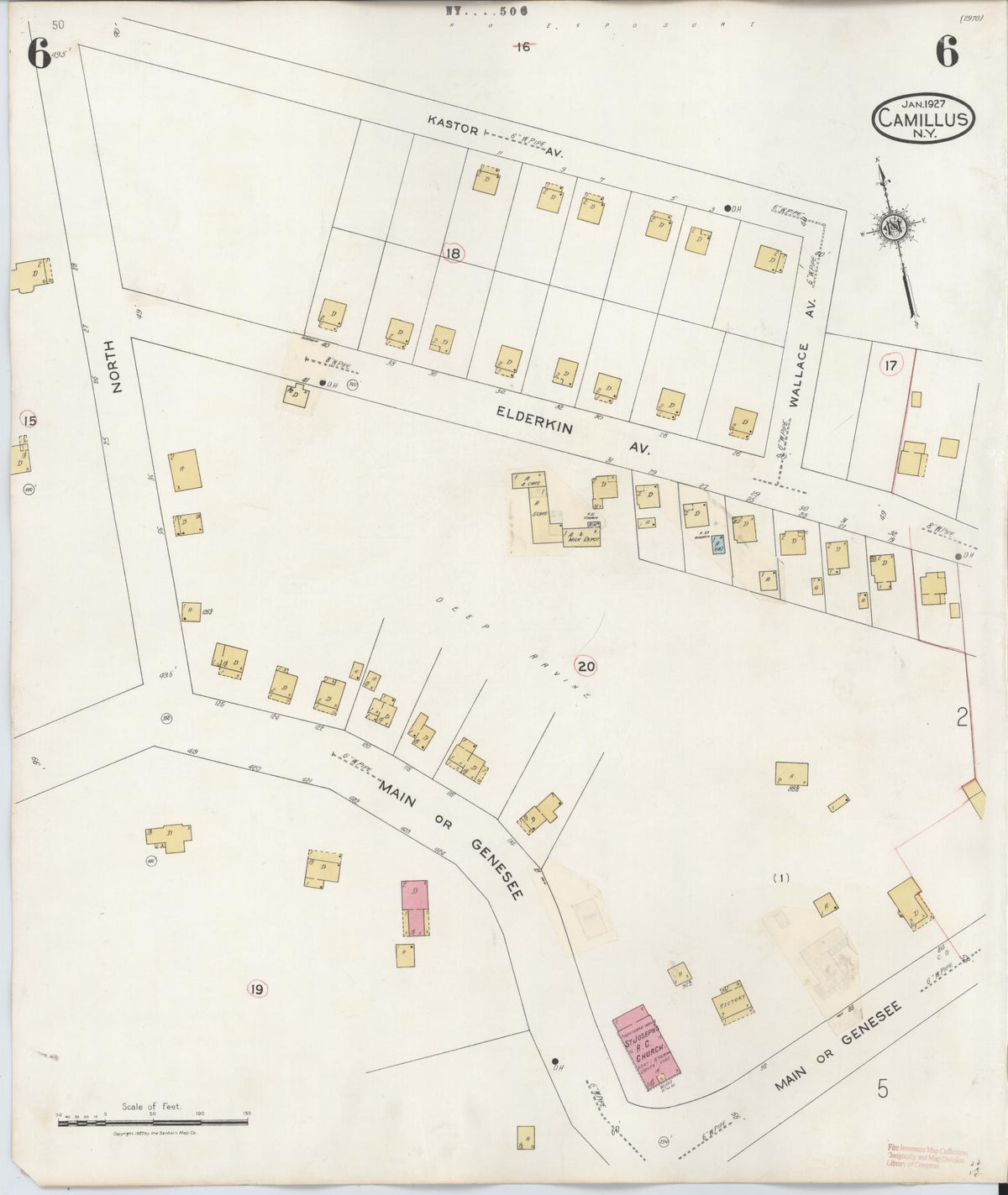 Sanborn Fire Insurance Map from Camillus, Onondaga County, New York (1940), Sheet #0006 - Complete Map Set gallery image, historic Sanborn map, vintage wall art, New York New York