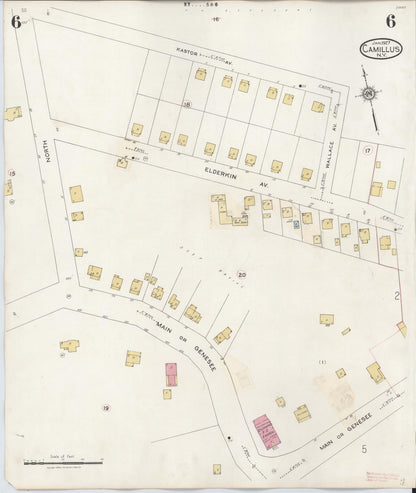 Sanborn Fire Insurance Map from Camillus, Onondaga County, New York (1940), Sheet #0006 - Complete Map Set gallery image, historic Sanborn map, vintage wall art, New York New York