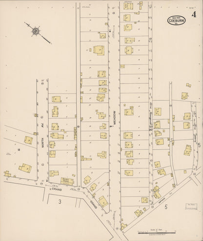 Sanborn Fire Insurance Map from Coeburn, Wise County, Virginia (1922), Sheet #0004 - Complete Map Set gallery image, historic Sanborn map, vintage wall art, Virginia Virginia
