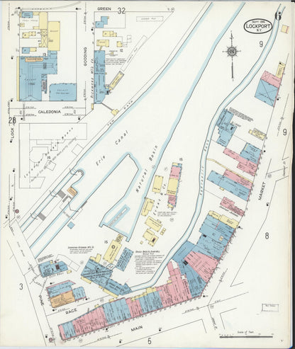 Sanborn Fire Insurance Map from Lockport, Niagara County, New York (1914), Sheet #0006 - Complete Map Set gallery image, historic Sanborn map, vintage wall art, New York New York