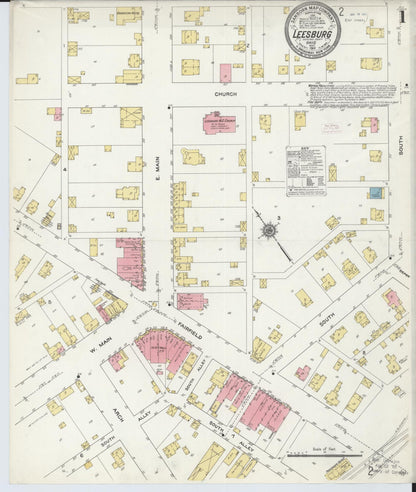 Sanborn Fire Insurance Map from Leesburg, Highland County, Ohio (1911), Sheet #0001 - Complete Map Set gallery image, historic Sanborn map, vintage wall art, Ohio Ohio