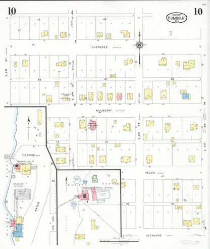 Sanborn Fire Insurance Map from Humboldt, Allen County, Kansas (1927), Sheet #0010 - Complete Map Set gallery image, historic Sanborn map, vintage wall art, Kansas Kansas