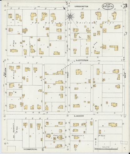 Sanborn Fire Insurance Map from Batavia, Kane County, Illinois (1897), Sheet #0003 - Complete Map Set gallery image, historic Sanborn map, vintage wall art, Illinois Illinois