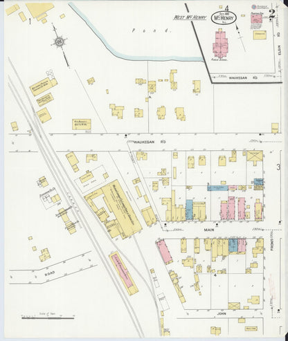 Sanborn Fire Insurance Map from McHenry, McHenry County, Illinois (1912), Sheet #0002 - Complete Map Set gallery image, historic Sanborn map, vintage wall art, Illinois Illinois