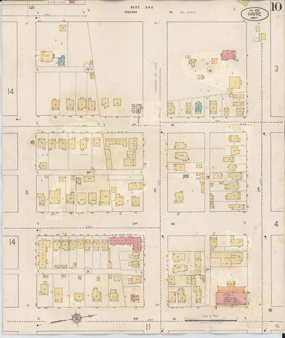 Sanborn Fire Insurance Map from Havre, Hill County, Montana (1943), Sheet #0010 - Complete Map Set gallery image, historic Sanborn map, vintage wall art, Montana Montana