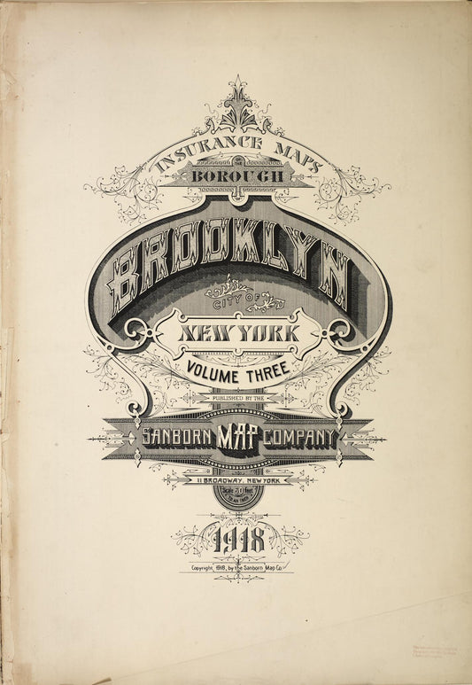 Sanborn Fire Insurance Map from Brooklyn, Kings County, New York. (1918) – Historic Sanborn Fire Insurance Map Print