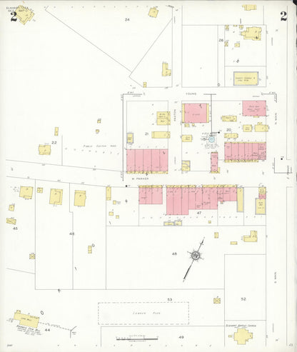 Sanborn Fire Insurance Map from Elkhart, Anderson County, Texas (1937), Sheet #0002 - Historic Sanborn Fire Insurance Map Print, vintage old map wall art, antique decor, genealogy gift, Texas Texas map