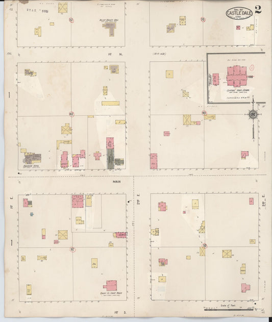 Sanborn Fire Insurance Map from Castle Dale, Emery County, Utah (1931), Sheet #0002 - Historic Sanborn Fire Insurance Map Print, vintage old map wall art, antique decor, genealogy gift, Utah Utah map