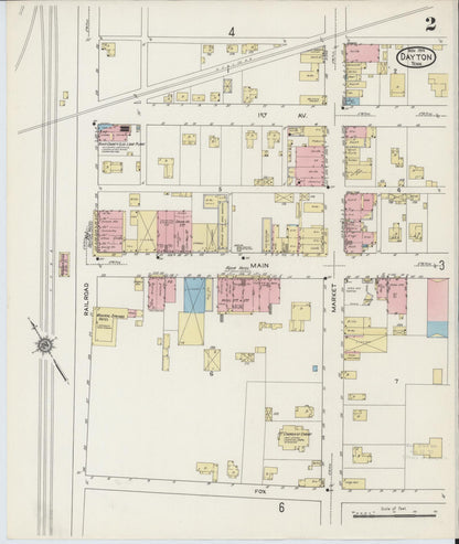 Sanborn Fire Insurance Map from Dayton, Rhea County, Tennessee (1914), Sheet #0002 - Complete Map Set gallery image, historic Sanborn map, vintage wall art, Tennessee Tennessee