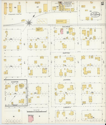 Sanborn Fire Insurance Map from Richmond, Fort Bend County, Texas (1904), Sheet #0002 - Complete Map Set gallery image, historic Sanborn map, vintage wall art, Texas Texas