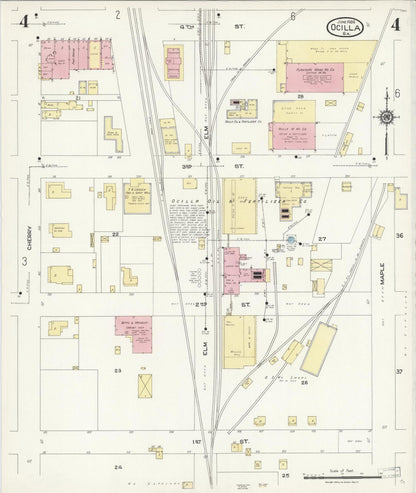 Sanborn Fire Insurance Map from Ocilla, Irwin County, Georgia (1924), Sheet #0004 - Complete Map Set gallery image, historic Sanborn map, vintage wall art, Georgia Georgia