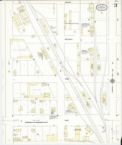Sanborn Fire Insurance Map from Osage, Mitchell County, Iowa (1911), Sheet #0003 - Historic Sanborn Fire Insurance Map Print