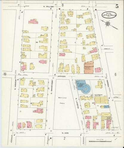 Sanborn Fire Insurance Map from Little Falls, Herkimer County, New York (1911), Sheet #0005 - Complete Map Set gallery image, historic Sanborn map, vintage wall art, New York New York