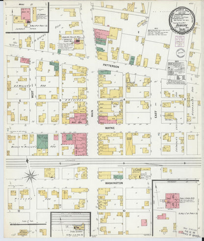 Sanborn Fire Insurance Map from Dunkirk, Hardin County, Ohio (1901), Sheet #0001 - Historic Sanborn Fire Insurance Map Print, vintage old map wall art, antique decor, genealogy gift, Ohio Ohio map