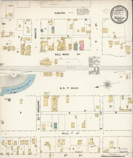 Sanborn Fire Insurance Map from Rocklin, Placer County, California. (1893) – Historic Sanborn Fire Insurance Map Print
