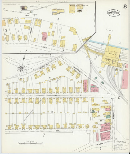 Sanborn Fire Insurance Map from Nanticoke, Luzerne County, Pennsylvania (1903), Sheet #0008 - Complete Map Set gallery image, historic Sanborn map, vintage wall art, Pennsylvania Pennsylvania