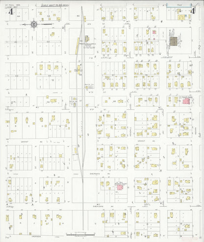 Sanborn Fire Insurance Map from Saint Paul, Howard County, Nebraska (1937), Sheet #0004 - Complete Map Set gallery image, historic Sanborn map, vintage wall art, Nebraska Nebraska