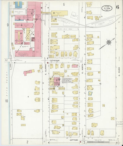 Sanborn Fire Insurance Map from Ilion, Herkimer County, New York (1912), Sheet #0006 - Complete Map Set gallery image, historic Sanborn map, vintage wall art, New York New York