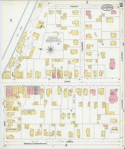 Sanborn Fire Insurance Map from Fairport, Monroe County, New York (1905), Sheet #0002 - Complete Map Set gallery image, historic Sanborn map, vintage wall art, New York New York