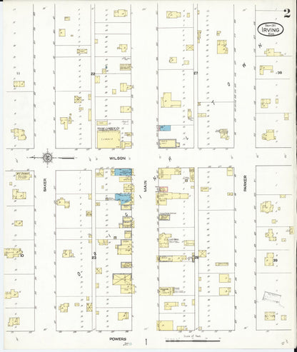 Sanborn Fire Insurance Map from Irving, Marshall County, Kansas (1911), Sheet #0002 - Complete Map Set gallery image, historic Sanborn map, vintage wall art, Kansas Kansas
