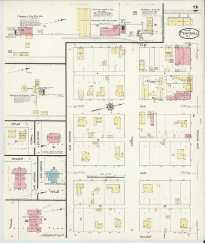 Sanborn Fire Insurance Map from Pearsall, Frio County, Texas (1912), Sheet #0002 - Complete Map Set gallery image, historic Sanborn map, vintage wall art, Texas Texas