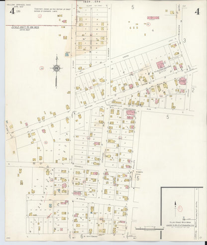 Sanborn Fire Insurance Map from Yellow Springs, Greene County, Ohio (1945), Sheet #0004 - Complete Map Set gallery image, historic Sanborn map, vintage wall art, Ohio Ohio