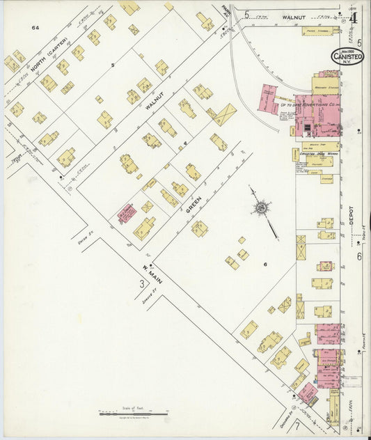 Sanborn Fire Insurance Map from Canisteo, Steuben County, New York (1920), Sheet #0004 - Historic Sanborn Fire Insurance Map Print, vintage old map wall art, antique decor, genealogy gift, New York New York map