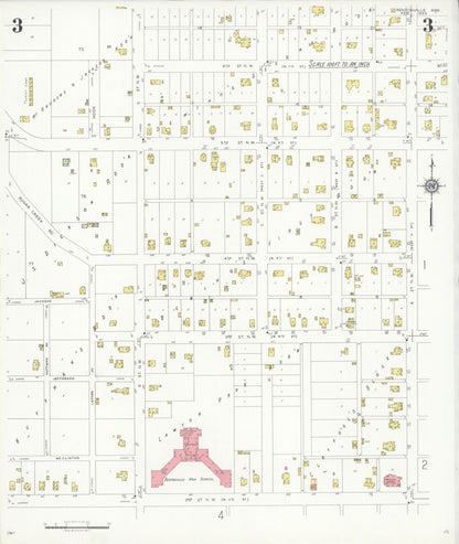 Sanborn Fire Insurance Map from Bentonville, Benton County, Arkansas (1933), Sheet #0003 - Complete Map Set gallery image, historic Sanborn map, vintage wall art, Arkansas Arkansas