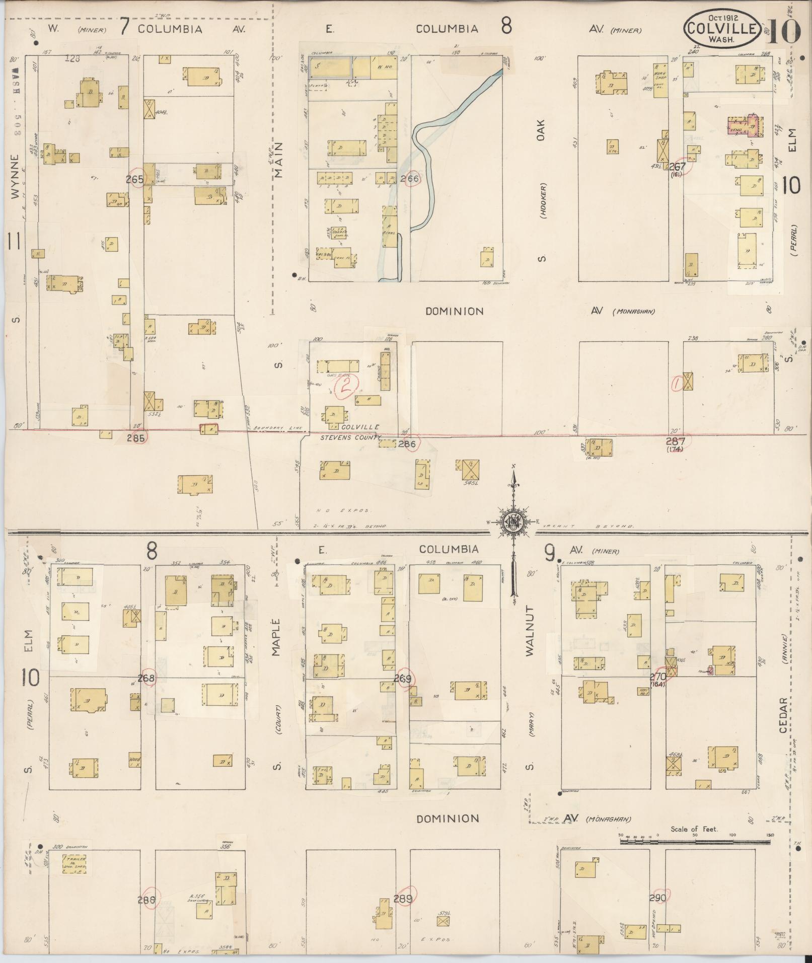 Sanborn Fire Insurance Map from Colville, Stevens County, Washington (1940), Sheet #0010 - Complete Map Set gallery image, historic Sanborn map, vintage wall art, Washington Washington