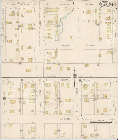 Sanborn Fire Insurance Map from Colville, Stevens County, Washington (1940), Sheet #0010 - Complete Map Set gallery image, historic Sanborn map, vintage wall art, Washington Washington
