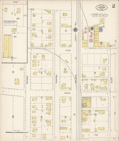 Sanborn Fire Insurance Map from Auburn [see also Slaughter], King County, Washington (1910), Sheet #0002 - Complete Map Set gallery image, historic Sanborn map, vintage wall art, Washington Washington