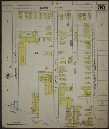 Sanborn Fire Insurance Map from Atlantic City, Atlantic County, New Jersey (1886), Sheet #0030 - Complete Map Set gallery image, historic Sanborn map, vintage wall art, New Jersey New Jersey