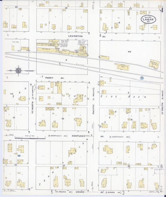 Sanborn Fire Insurance Map from Lamar, Barton County, Missouri (1910), Sheet #0004 - Historic Sanborn Fire Insurance Map Print, vintage old map wall art, antique decor, genealogy gift, Missouri Missouri map