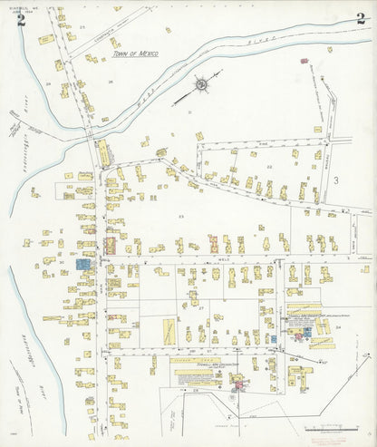 Sanborn Fire Insurance Map from Dixfield, Oxford County, Maine (1934), Sheet #0002 - Complete Map Set gallery image, historic Sanborn map, vintage wall art, Maine Maine
