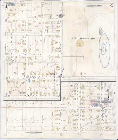 Sanborn Fire Insurance Map from Shelbyville, Shelby County, Illinois (1941), Sheet #0004 - Complete Map Set gallery image, historic Sanborn map, vintage wall art, Illinois Illinois