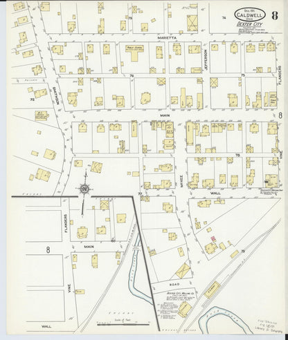 Sanborn Fire Insurance Map from Caldwell, Noble County, Ohio (1911), Sheet #0008 - Complete Map Set gallery image, historic Sanborn map, vintage wall art, Ohio Ohio