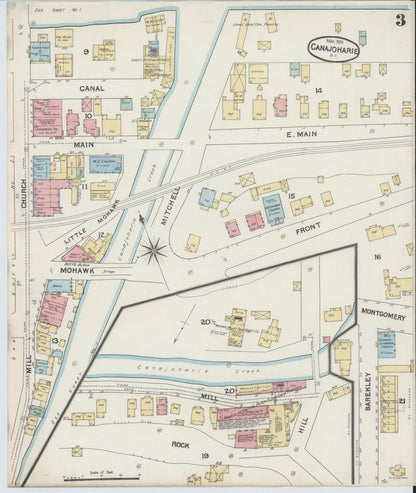 Sanborn Fire Insurance Map from Canajoharie, Montgomery County, New York (1891), Sheet #0003 - Complete Map Set gallery image, historic Sanborn map, vintage wall art, New York New York