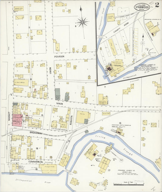 Sanborn Fire Insurance Map from Stanwood, Snohomish County, Washington (1909), Sheet #0002 - Historic Sanborn Fire Insurance Map Print, vintage old map wall art, antique decor, genealogy gift, Washington Washington map