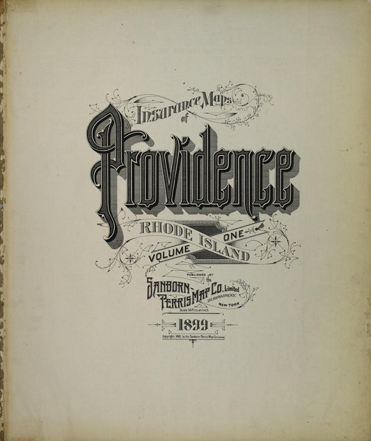 Sanborn Fire Insurance Map from Providence, Providence County, Rhode Island. (1899) – Historic Sanborn Fire Insurance Map Print