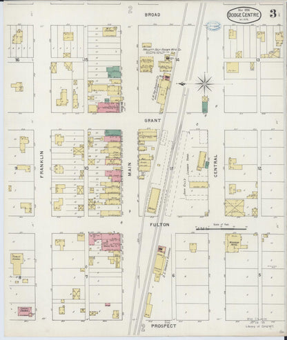 Sanborn Fire Insurance Map from Dodge Center, Dodge County, Minnesota (1894), Sheet #0003 - Complete Map Set gallery image, historic Sanborn map, vintage wall art, Minnesota Minnesota