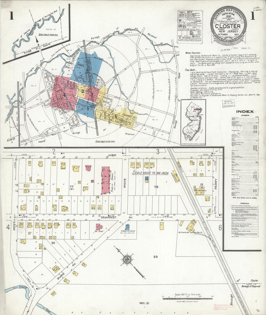 Sanborn Fire Insurance Map from Closter, Bergen County, New Jersey. (1923) – Historic Sanborn Fire Insurance Map Print
